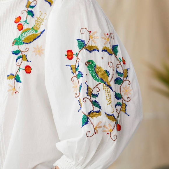 Farm Rio “Pitanga Embroidery Blouse”. New with tags from Sundance. - Picture 7 of 13